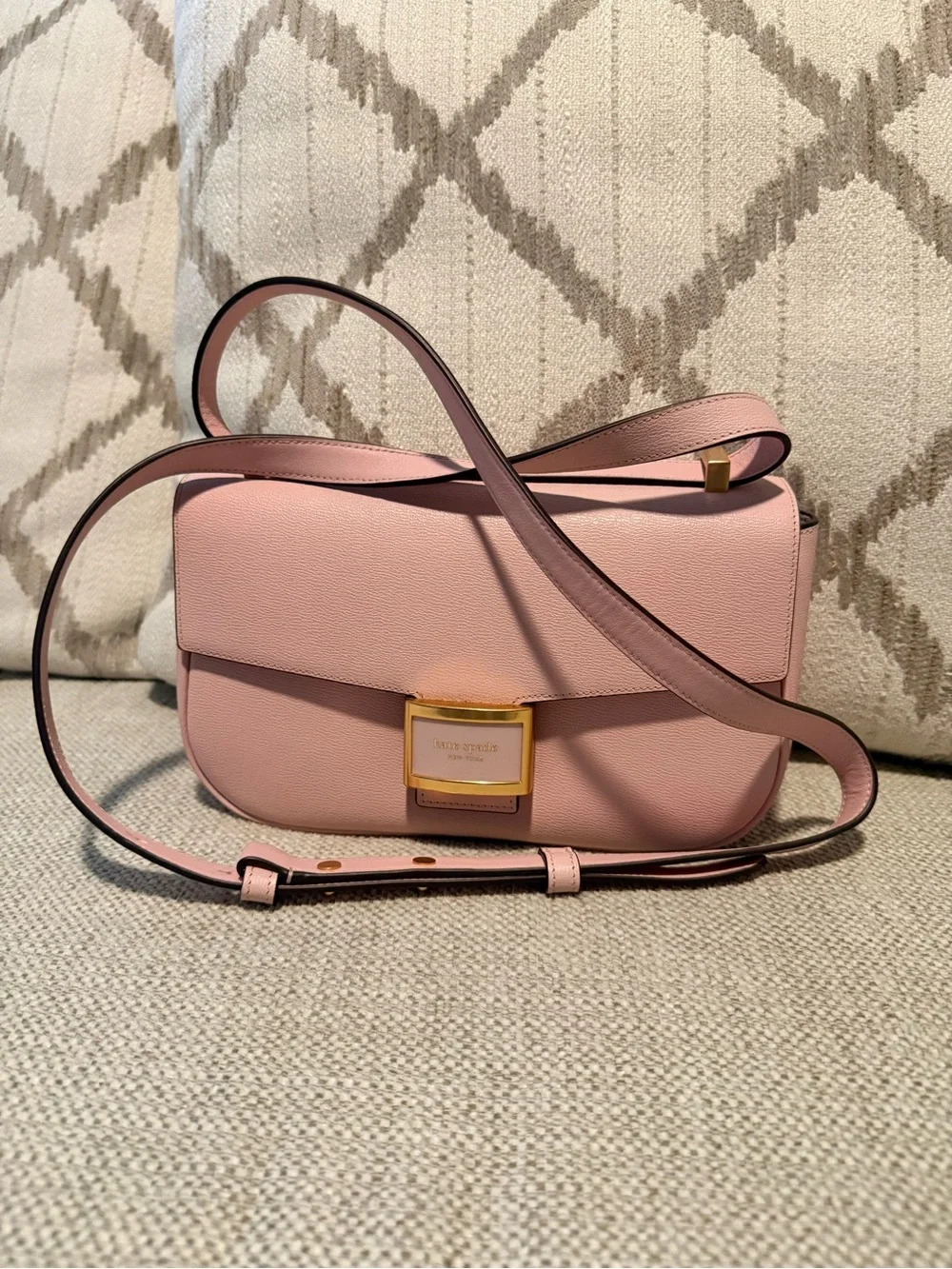 kate spade Blush Pink Leather Crossbody with Gold Hardware